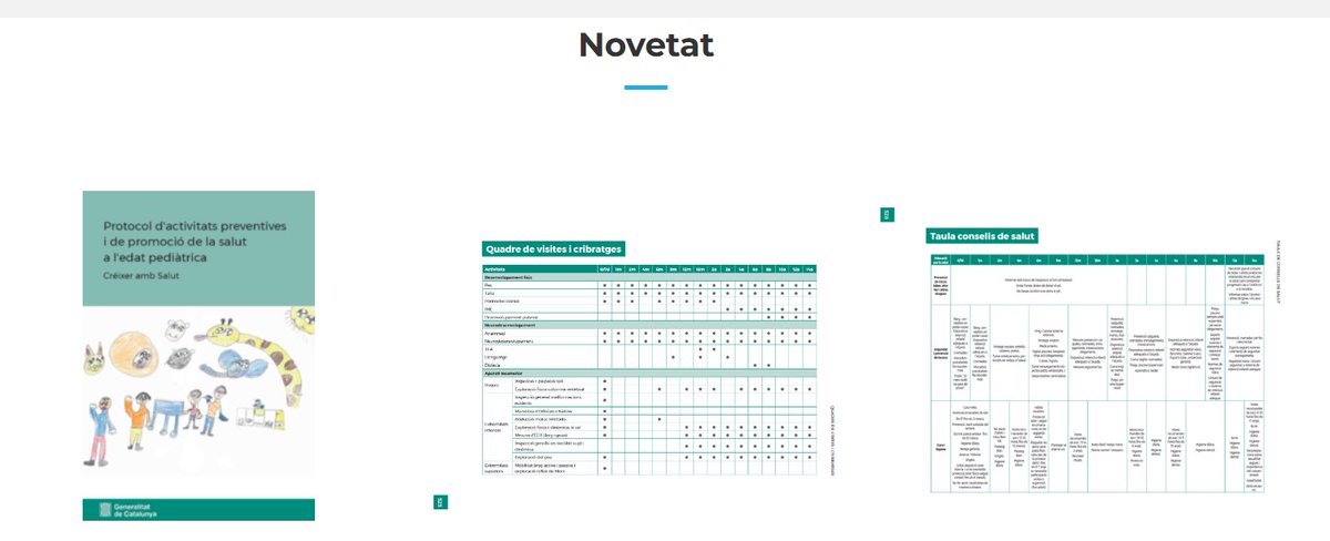Ja podeu trobar a la nostra web el Programa "Créixer amb salut" de <a href="/salutcat/">Salut</a> . Protocol, taula de consells de salut i quadre de visites i cribratges.  #pediatria #pediatriaAP