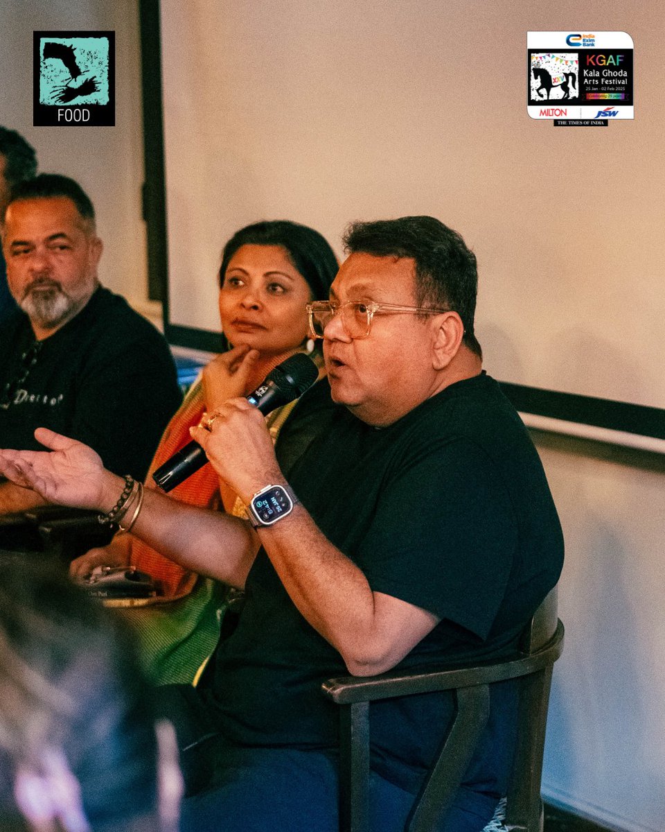 kgafest's tweet image. A heartfelt celebration of the legendary Om Puri on his 75th birthday! 

We enjoyed an intimate chat about food, films featuring Nandita Puri, Madhur Bhandarkar, Vicky Ratnani, Kurush Dalal, SharmaG, and more. 

#KalaGhodaArtsFestival #KGAFXXV #kgaf #kgaf25