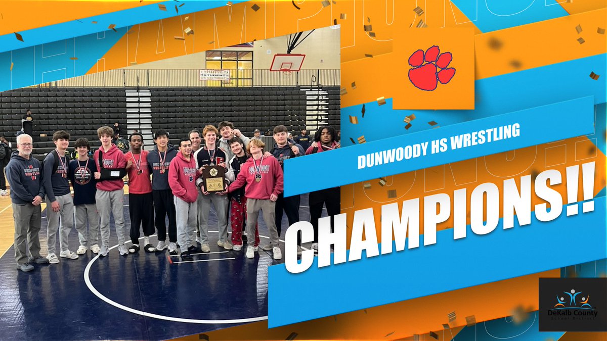 🏆 COUNTY CHAMPIONS‼️ Congrats to Dunwoody High Wrestling on winning back-to-back DeKalb County Championships! 💪🤼‍♂️ #DCSDAthletics #Dekalbathletics #dcsdwrestling #DCSDPride #CountyChamps #BackToBack