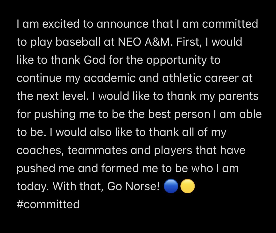 #Committed #RowNorseRow <a href="/GoldenNorsemen/">NEO Baseball</a>
