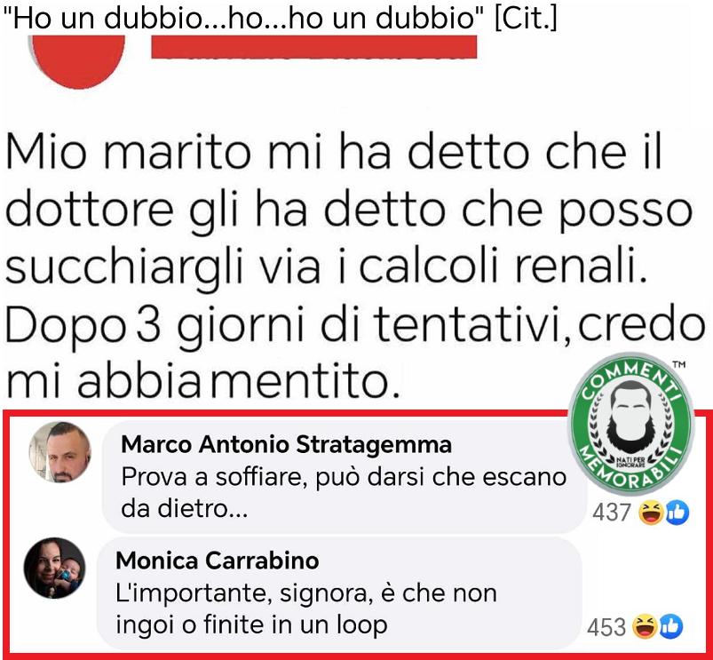 CM_Memorabili's tweet photo. Il celebre "Inganno boccasana", a quanto sembra. #commentimemorabili #inganni #nonpertutti https://t.co/ZMajSt0lHX