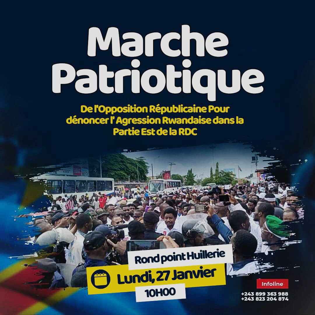 rkitsita's tweet image. #RDC: Marche Patriotique ce lundi pour dénoncer l’agression rwandaise en RDC.