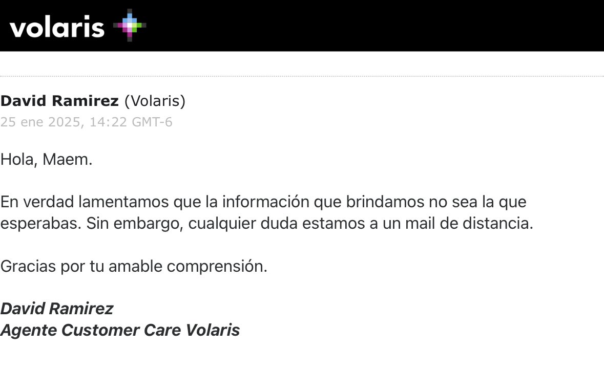 maem_87's tweet photo. @viajaVolaris Discúlpenme pero llevo 1 mes y medio y NO parecen querer ayudarme les muestro en la imagen, las respuestas que dan con las que no se ve el más mínimo interés. https://t.co/eKPdckPdGW