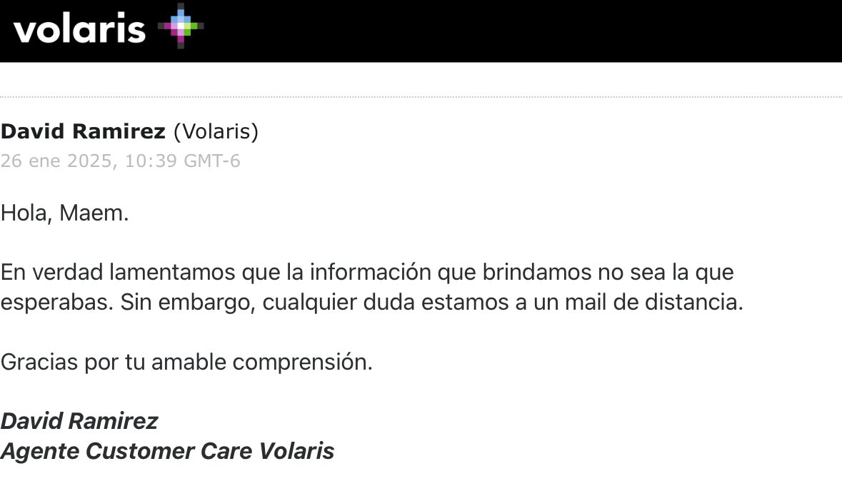 maem_87's tweet photo. @viajaVolaris Discúlpenme pero llevo 1 mes y medio y NO parecen querer ayudarme les muestro en la imagen, las respuestas que dan con las que no se ve el más mínimo interés. https://t.co/eKPdckPdGW