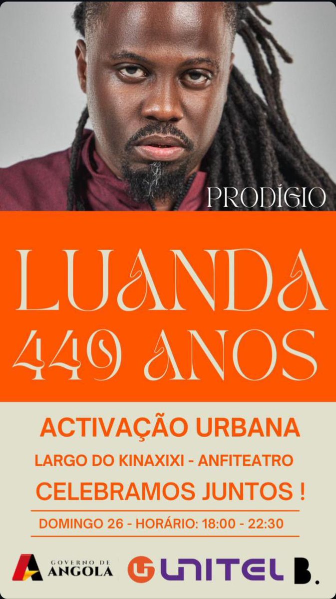 Daqui a 20 minutos no largo do Kinaxixi, aparece!