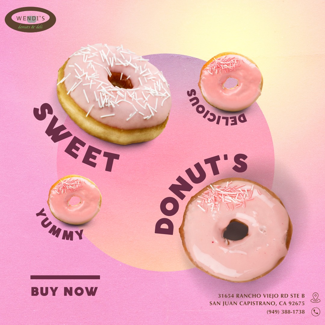 wendidonuts's tweet image. Donut miss out on these sweet treats! 🍩 Our donuts are so delicious, you'll be saying "yum-my!" Grab a box (or two!) today! 😋
.
.
.
#DonutShop #SweetTooth #Yummy #TreatYourself