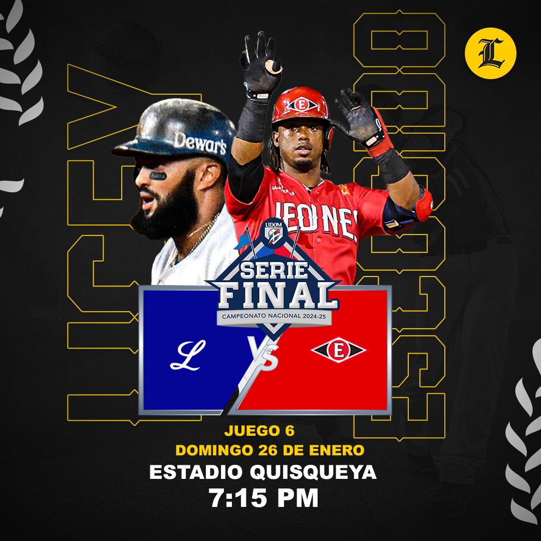 ListinDiario's tweet photo. #BéisbolListín | ¿SE TERMINA ESTE DOMINGO O NO? ⚾🔥

La Serie Final podría concluir esta noche, cuando los Leones del Escogido reciben a los Tigres del Lice, a partir de las 7:15. ⚾️🐯🦁

#DeporteLD #Lidom #Licey #Escogido #SerieFinal #ListínDiario https://t.co/5AeqnqZdUE