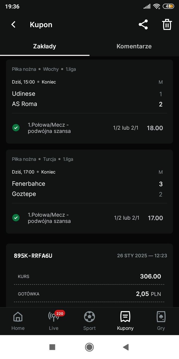 Expert11444637's tweet photo. @MaciejAkimow Dziękuję i pozdrawiam 💪 teraz tylko człowiek żałuje, że taka niska stawka 😏 https://t.co/f0OgKmJ4qN