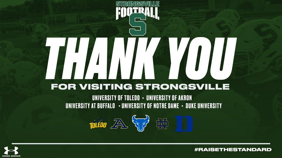 StrongsvilleFootball (@strongsville_fb) on Twitter photo Thank you for coming to Strongsville, we appreciate it and love hearing about your program.
<a href="/ToledoFB/">Toledo Football</a> <a href="/ZipsFB/">Akron Football</a> <a href="/NDFootball/">Notre Dame Football</a> <a href="/DukeFOOTBALL/">Duke Football</a> <a href="/jason_trusnik/">Jason Trusnik (official acct.)</a> Thank you for coming to Strongsville, we appreciate it and love hearing about your program.
<a href="/ToledoFB/">Toledo Football</a> <a href="/ZipsFB/">Akron Football</a> <a href="/NDFootball/">Notre Dame Football</a> <a href="/DukeFOOTBALL/">Duke Football</a> <a href="/jason_trusnik/">Jason Trusnik (official acct.)</a>