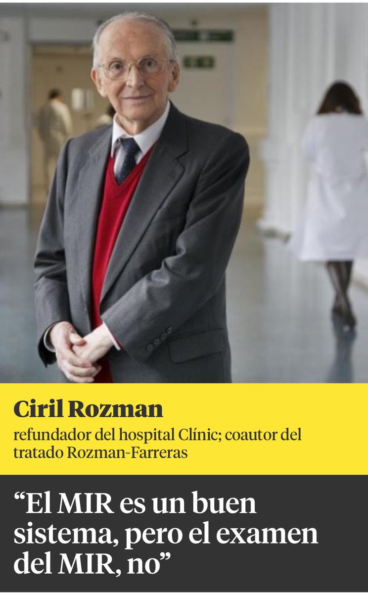 montse_esquerda's tweet photo. Recordando las palabras del Prof. Ciril Rozman:

“El MIR es un buen sistema, pero el examen del MIR, no”

https://t.co/GNtgvh0r0z https://t.co/8OKCQMqHpQ