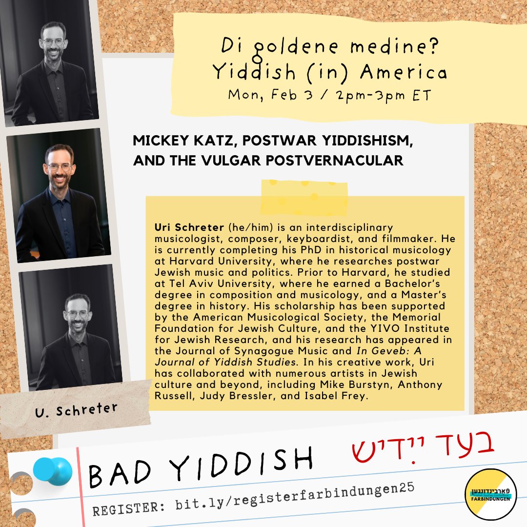 Farbindungen Yiddish Studies Conference tweet media