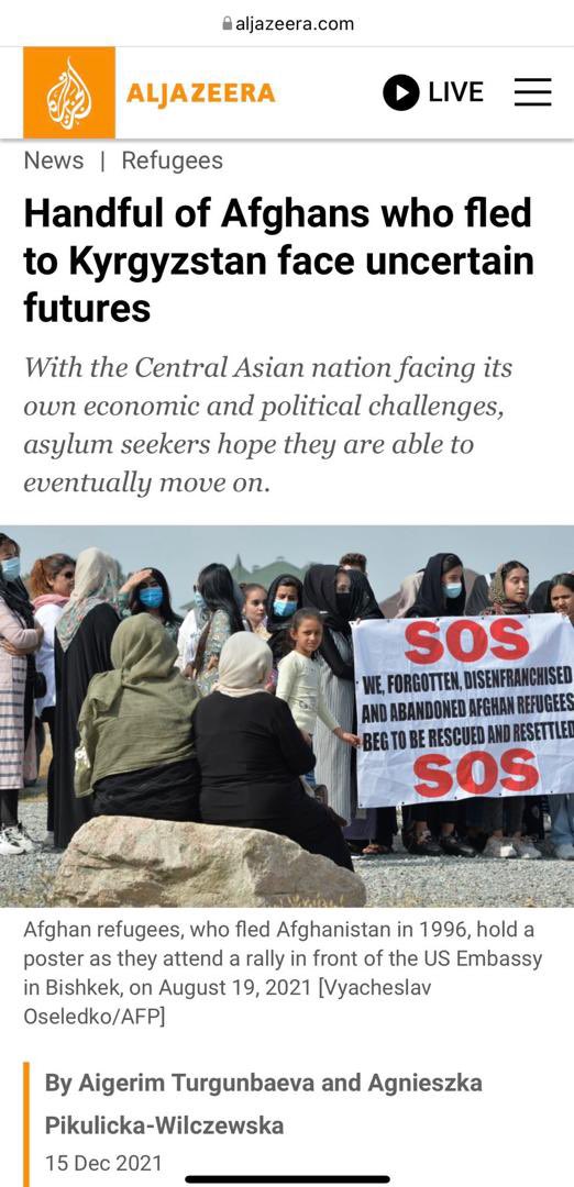 afghan_rfg's tweet photo. @displacedint @afghan_rf @UN Afghan refugees in Kyrgyzstan have been in limbo for decades. We have been living the life of prisoners for the last 25 years. Living in limbo, exile and without any rights is a huge burden, and we have been through enough
#ResettleAfghanRefugees_Kyrgyzstan
#ASPAP 🆘 https://t.co/o4VGOridkh