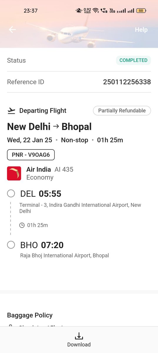 ashutosh0454's tweet photo. मैंने Air India की एक टिकट बुक की थी 22/01/25 की, लेकिन जब मैं Airport पहुंचा तो मुझे वहा पर stand बाई pe खडा कर दिया गया और मुझे बोला गया कि 11 मिनट पहले flight चली गई मुझे बोला गया कि 26 जनवरी की security की बजाए से flight चली गई मेरे पास ना कोई message ना gmail आया

@airindia https://t.co/qh1WQMeAJ2