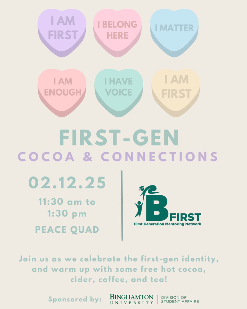 BfirstN's tweet photo. WELCOME BACK EVERYONE!😝 did u miss us?? cuz we missed y’all!😛 With so many events packed for this sem, we starting it off strong w our first event: Cocoa and Connections✨ where u can network w other first-gen students and staff💪. Plus, there’ll be hot cocoa and coffee!🙂‍↕️ https://t.co/uqdpF7WU0m