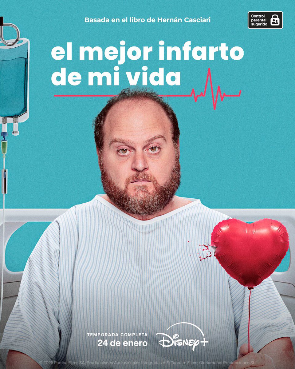 flandivar's tweet photo. Che, no se pierdan El mejor infarto de mi vida, en Disney, es de lo mejor que vi en mucho tiempo. No sé que tiene, las actuaciones son extraordinarias, la dirección es perfecta, todo eso está a la vista, pero además hay un clima general de vencer a la derrota que te deja dado vuelta. Emocionante es poco. Y lo de los actores y la pareja que hace del matrimonio uruguayo es antológico. Seis capítulos que se ven de un tirón. Háganme caso, es imperdible.
