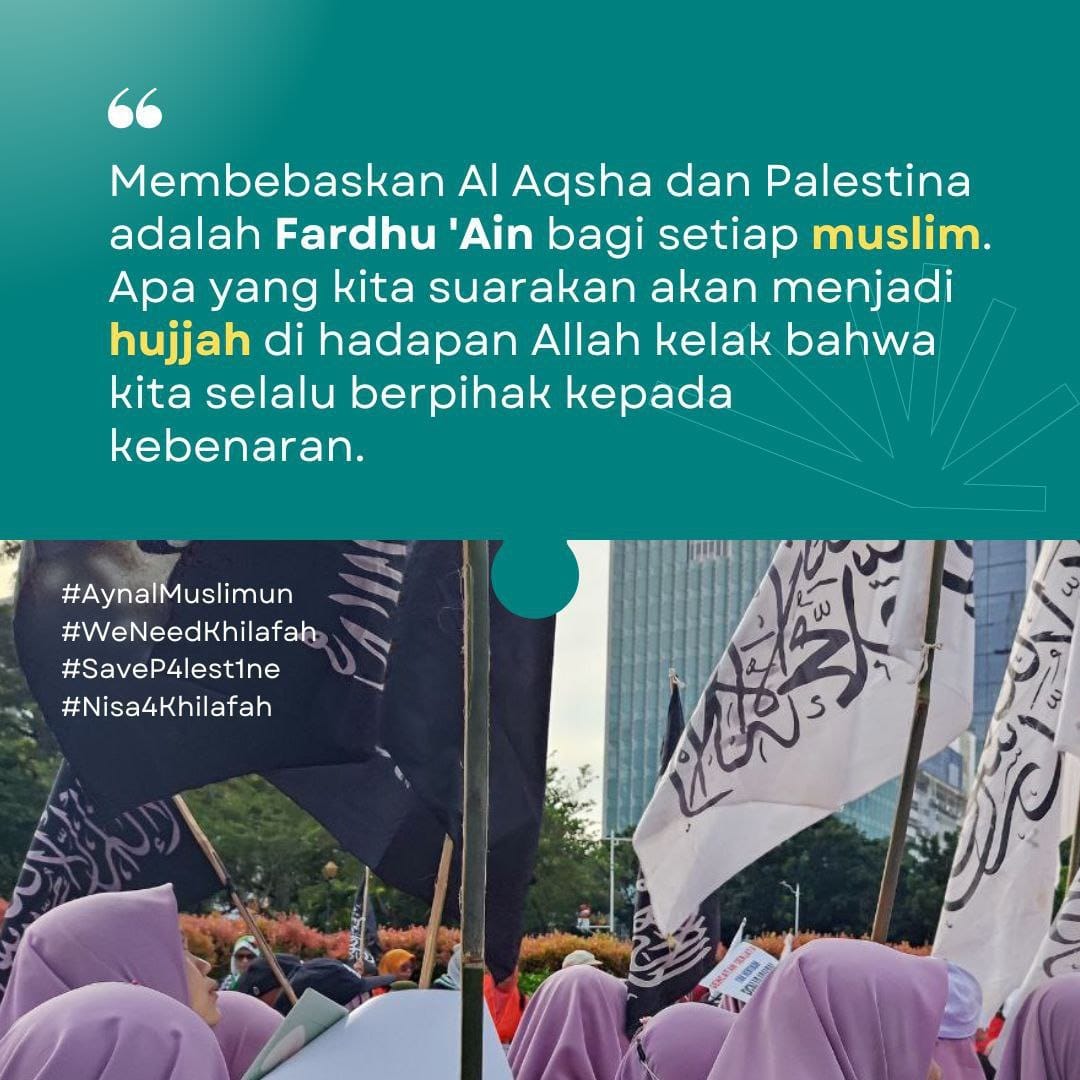 EGivey's tweet photo. #AynalMuslimun
#WeNeedKhilafah
#SaveP4lest1ne
#Nisa4Khilafah https://t.co/gjZCpPP4ID