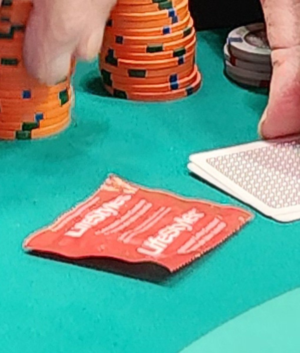 Playing @wsop Seniors tournament in Tunica with this 83 year old gentleman.
When I asked him about his card protector he proudly stated that today is his birthday and you never know when one of these beautiful ladies might want to help me celebrate. 
Once a PLAYA always a PLAYA