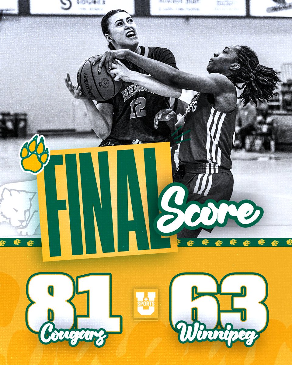 Completed the weekend sweep last night over Winnipeg 🎉

Cougs up to 12-2 on the year 😻

🗞️ reginacougars.com/news/2025/1/25…