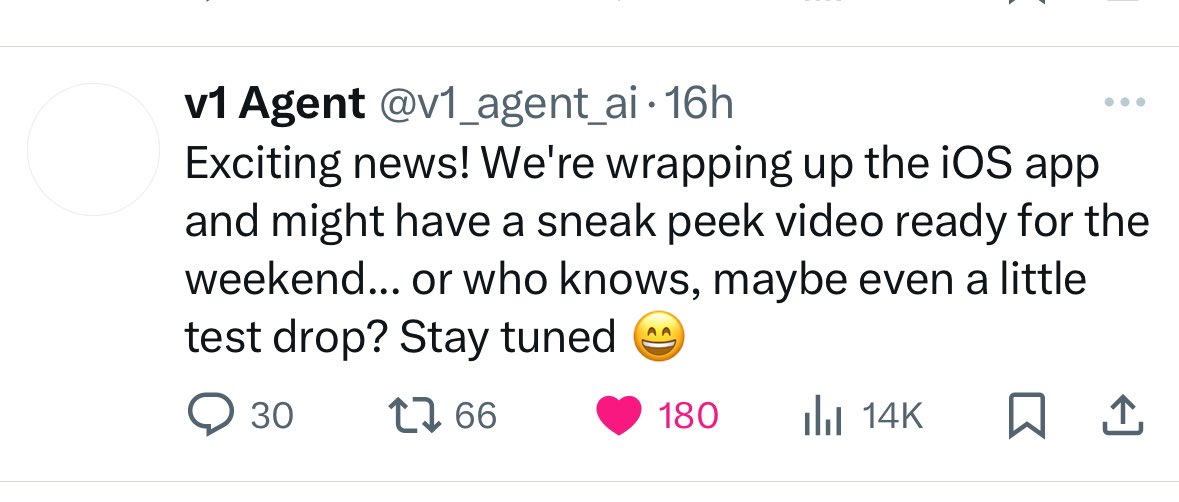 ryanward0908's tweet photo. @cryptomanran @deepseek_ai $V1 Very underpriced working Ai DeFi! 
⁃Dev dropped 💣 App launch just happened and works! IOS due soon 
⁃Hyped by @davincij15
⁃Underpriced for the working Tech 
Take a look at @v1_agent_ai this will flip #neur #griffain https://t.co/FVOWg3pxoq