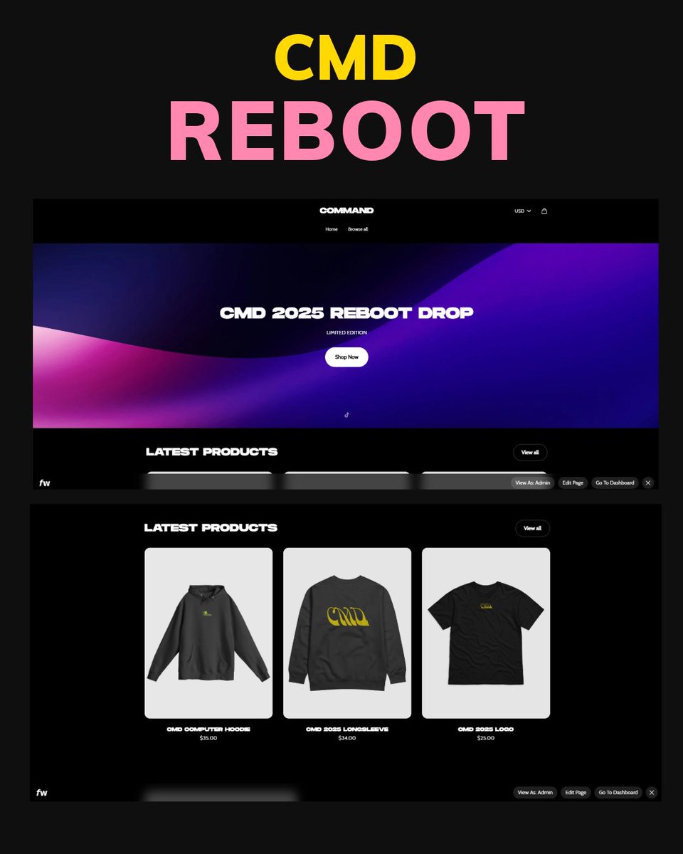 oldcmdacount's tweet photo. The 2025 Reboot Merch Drop is OFFICIALLY OUT NOW!! 🚨

Get it now: 

https://t.co/NRdSppZHaX
https://t.co/NRdSppZHaX
https://t.co/NRdSppZHaX https://t.co/wcK58fPfKI