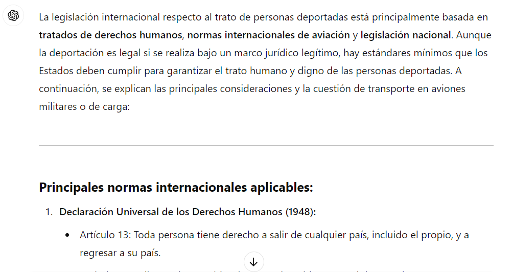 Fijado_Genial's tweet photo. @petrogustavo Esto dice #ChatGPT respecto del trato a deportados: https://t.co/hyHf2L4oKO