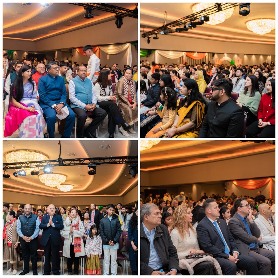 CGIBarcelona's tweet photo. CGI Barcelona proudly celebrated the 76th Republic Day with its first-ever event! 🇮🇳 CG @inbasekars unfurled the national flag, addressed a gathering of 450 community members, & delivered the Hon’ble President’s speech. Event was also graced by Spanish dignitaries. @MEAIndia 
@diaspora_india 
@IndiainSpain