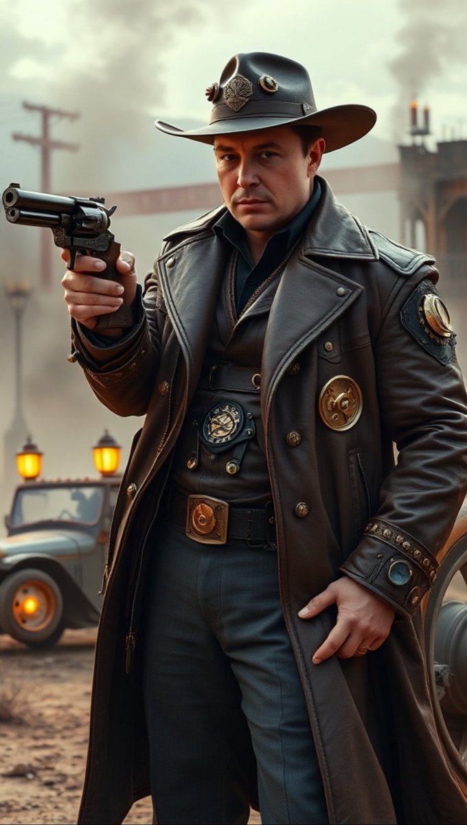 tarps's tweet image. I love playing around with AI images.  Here is @elonmusk as a cyberpunk gunfighter…