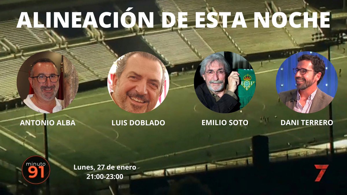 🤩 Empieza la semana con nosotros en #Minuto91Sevilla.

💚 La cantera y Bakambu hacen al #RealBetis ganar en Mallorca.

❤️ El #SevillaFC no pasa del empate ante el Espanyol.

👥 Con <a href="/VIVAALCALA/">A.J. A. M</a>, Luis Doblado, <a href="/EmilioSoto10/">Emilio Soto</a> y Dani Terrero.

📺 A partir de las 21:00 en <a href="/7TVSevilla/">7TV Sevilla</a>.
