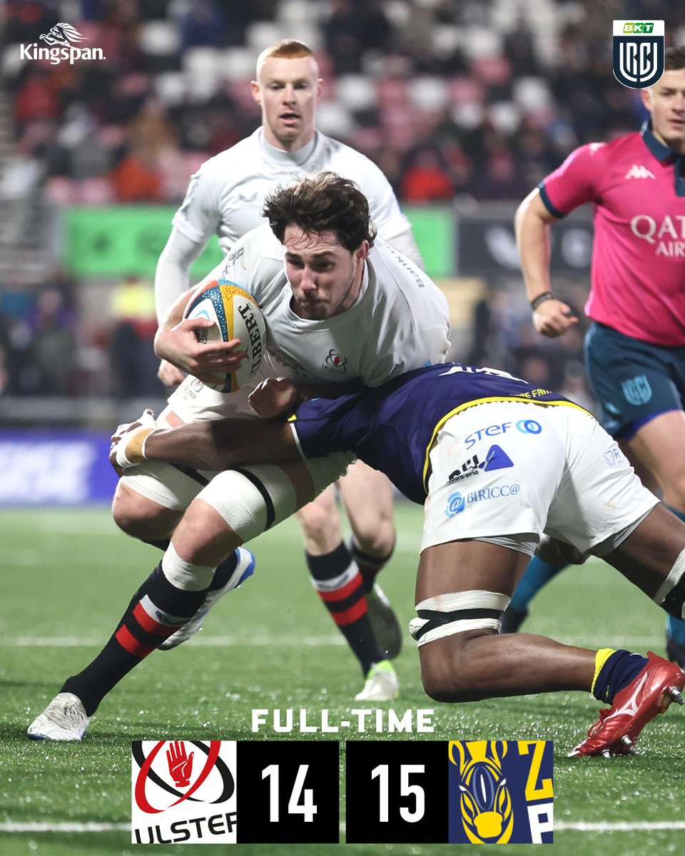 UlsterRugby's tweet photo. FT at Kingspan Stadium and Zebre Parma edge the contest. https://t.co/hiX9n270Se