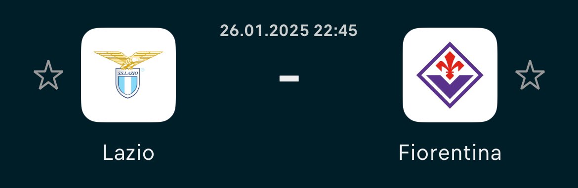 • SERİE A / Lazio - Fiorentina ✍️

• Maç analizi: 

• Skor: 1-1 
• İdeal tercih: Toplam gol aralığı 2-3
• Kart 4,5 üst
• Korner 7,5 üst
• Beltran gol atar
• Yacine Adli asist yapar