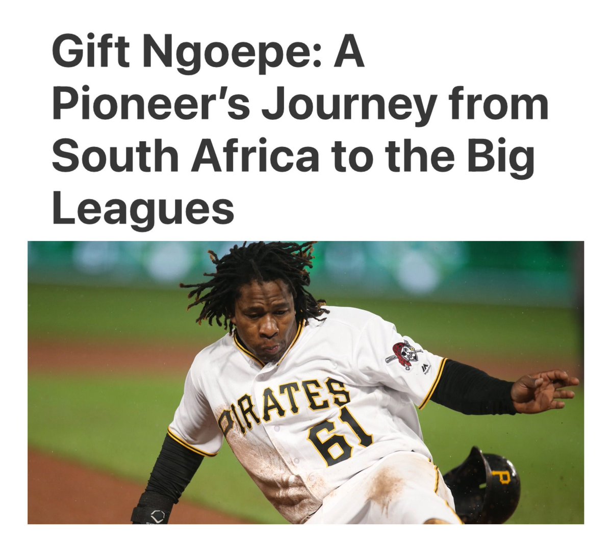 CaribbeanBaseb4's tweet image. From a South African clubhouse to MLB history, Gift Ngoepe shattered barriers as the 1st African-born player in the big leagues. 🌍⚾ His story is pure resilience and inspiration.
Read more: buff.ly/4aAEESA
#GiftNgoepe #MLB #BreakingBarriers