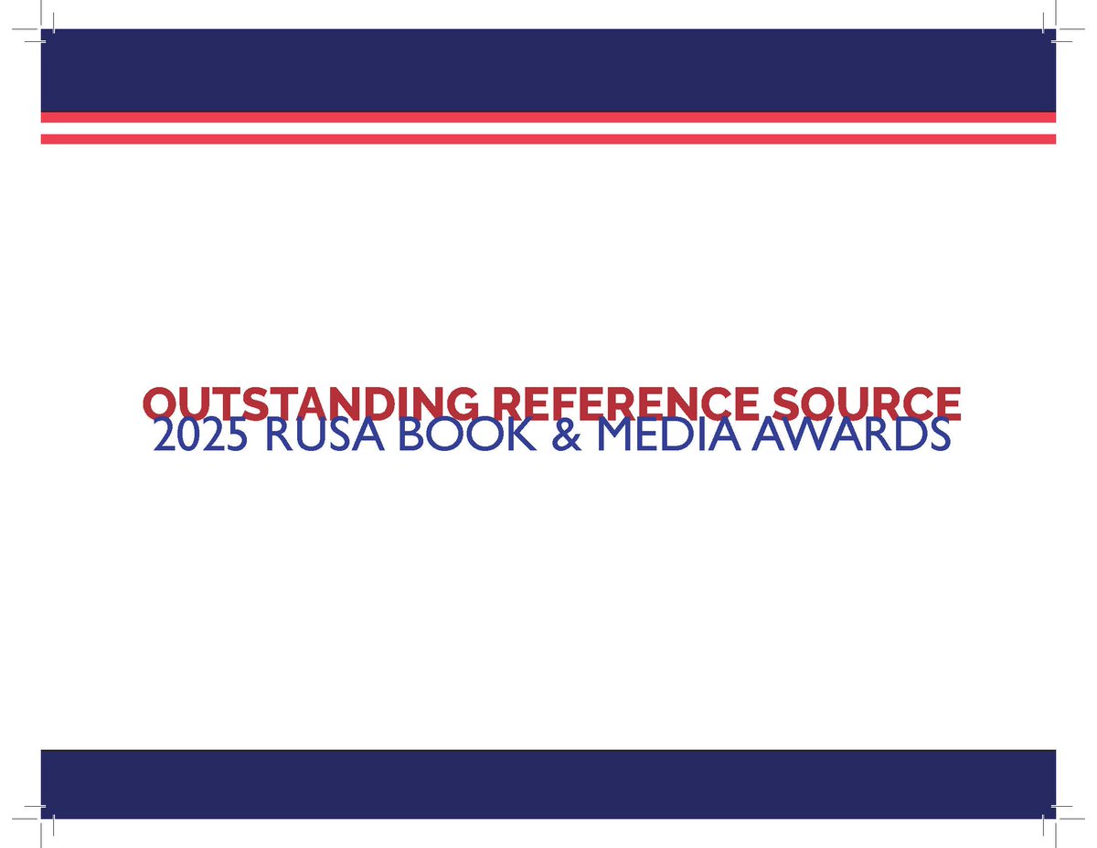 The most noteworthy reference titles published in 2024 have been named to the 2025 Outstanding Reference Sources List during the Book &amp; Media Awards Ceremony at #LibLearnX25. Find the full list at rusaupdate.org/2025/01/2025-o…