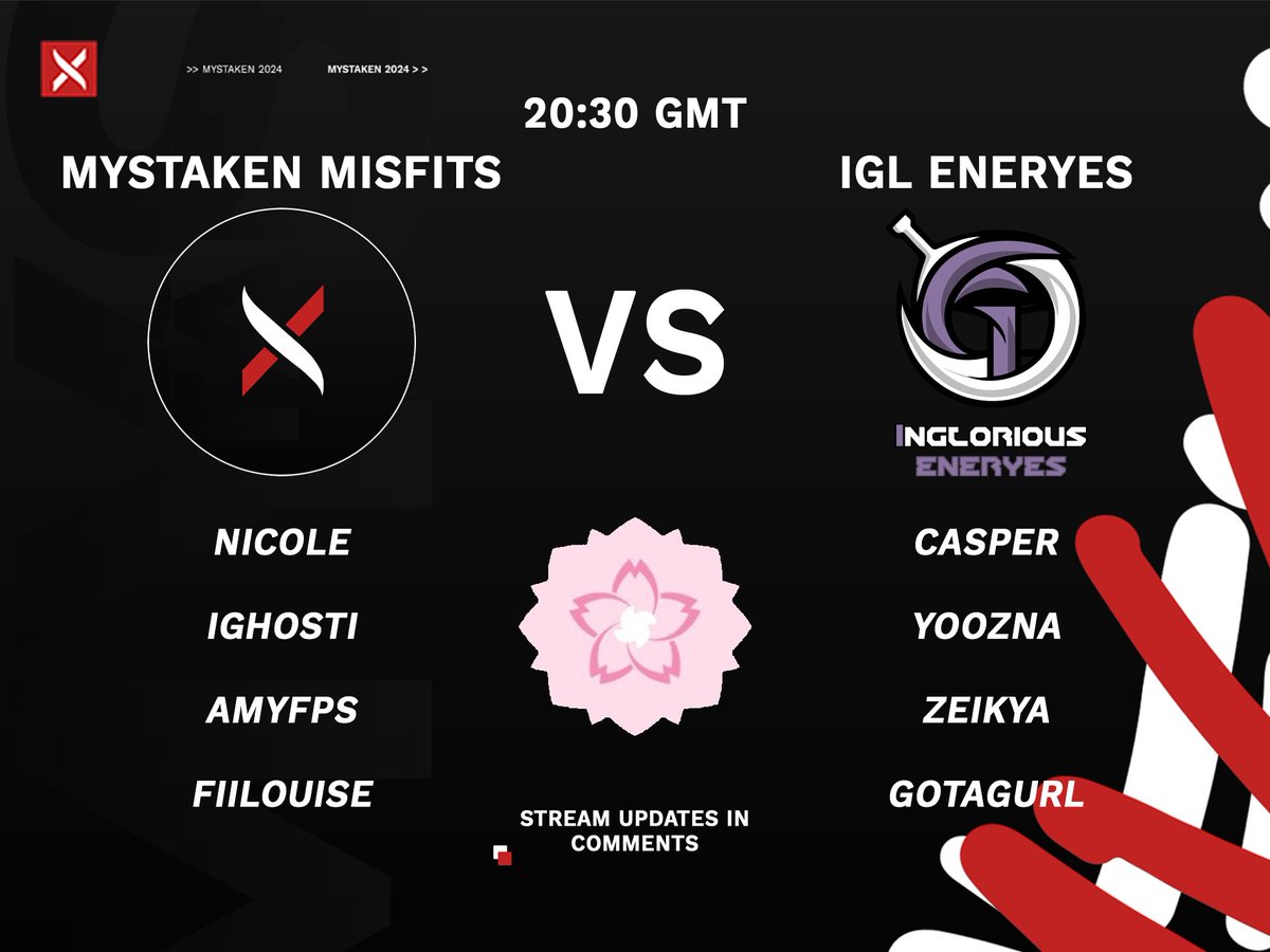 MystakenEsports's tweet photo. First @TheSakuraGG League Game for Misfits!!!

Good Luck Ladies!!!

#mystakenstrong https://t.co/ecY3qux6m3