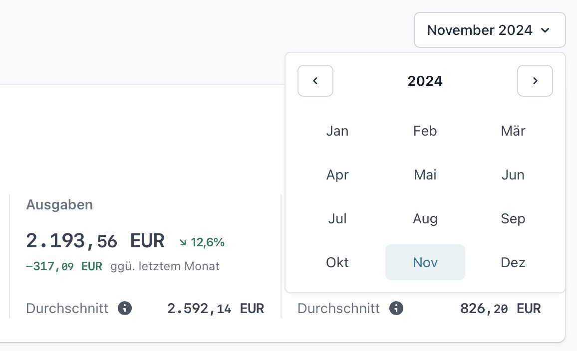 Working of an improved month/month range picker for the dashboard and analysis page.

#buildinpublic