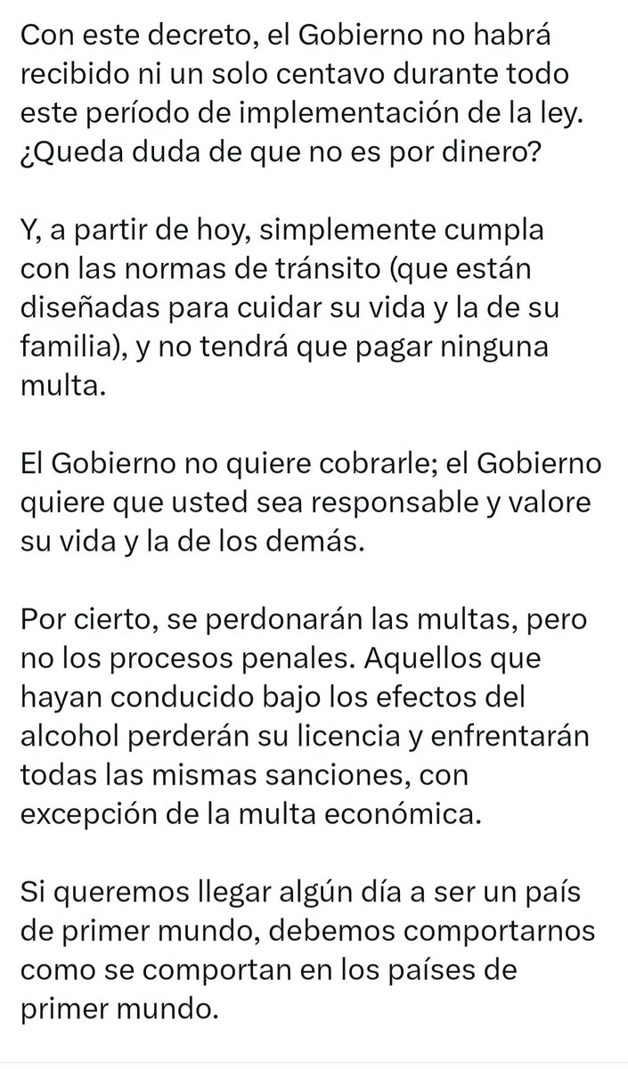SE CANCELA EL PAGO DE ESQUELAS IMPUESTAS DESDE EL 20 DE DICIEMBRE 2024.

El presidente <a href="/nayibbukele/">Nayib Bukele</a> aclara que el gobierno no quiere recaudar más dinero con la reforma a la ley de tránsito. Por eso se condonarán las esquelas desde el 20/12/2024 al 26/1/2025.

Lea ⬇️