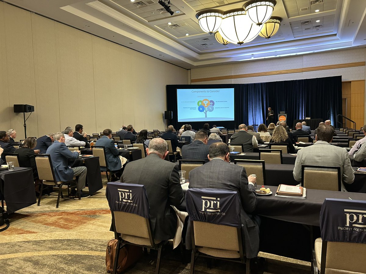 BankDirector's tweet image. Attendees learn the truth behind the impact #interchange can have on your #bottomline during this lunch &amp;amp; learn with Profit Resources, Inc. #AOBA25