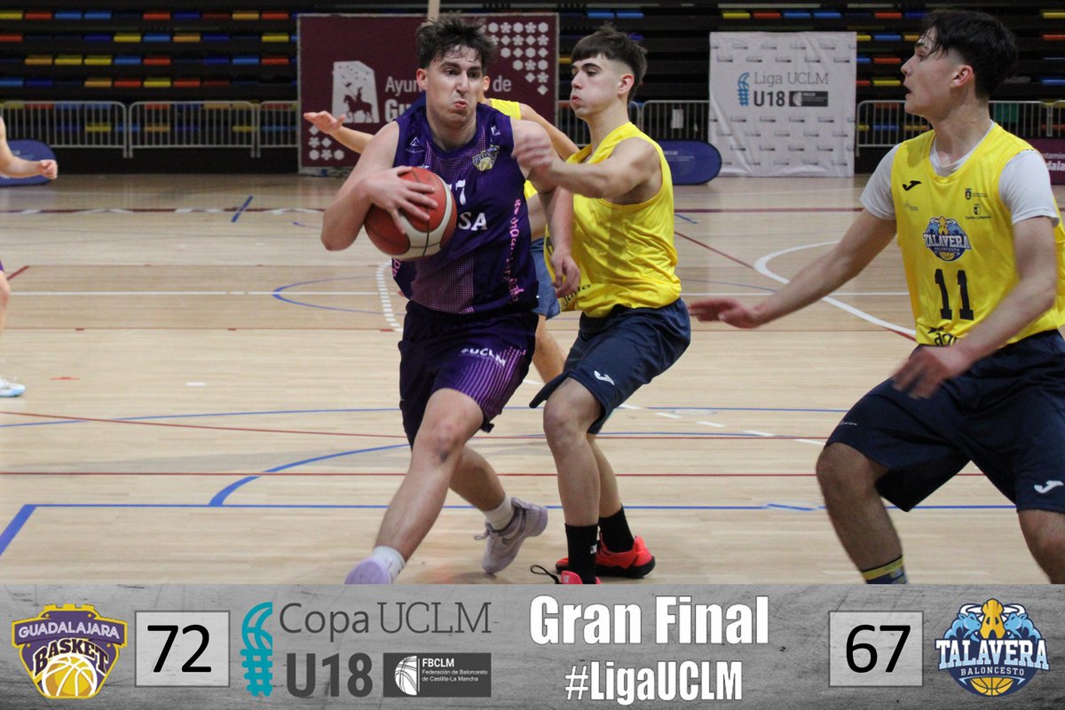 fbclm's tweet photo. #LigaUCLM | Final del Partido
🏆Lujisa Guadalajara Basket CAMPEONES de la Copa @uclm_es Masculina 2025 de Guadalajara. Enhorabuena‼️
🏀 @GuadaBasket 72-67 @Talavera_Basket  
#PasionXBasketCLM #CopaUCLM https://t.co/g1tHYzzdmw