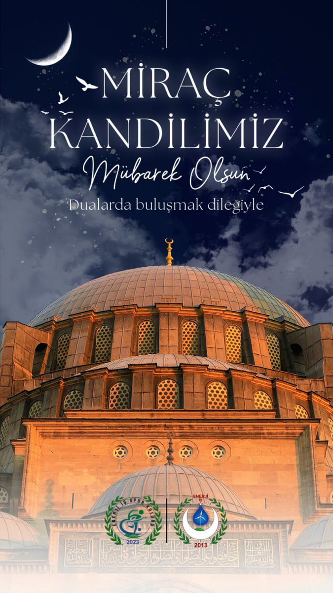 Enerjiissk's tweet photo. Miraç kandilimiz mübarek olsun.
Dualarda buluşmak dileğiyle. https://t.co/2bSqWrzHyD
