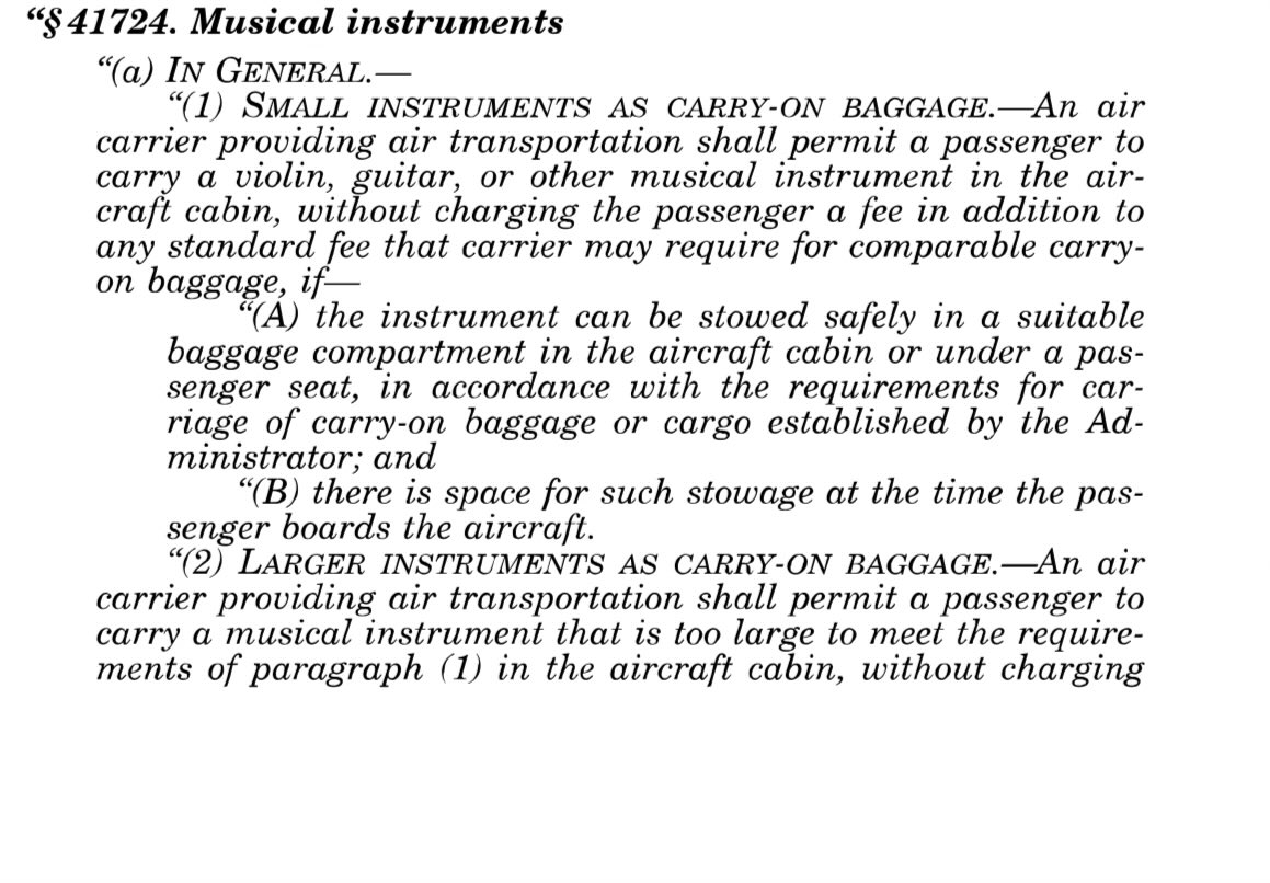 JeffroKing's tweet photo. @AmericanAir 
#3907… can’t carry an instrument on the plane to put in the overhead compartment? 
From the AFM 257 in Nashville, Tennessee. https://t.co/PDcdXH7LSn