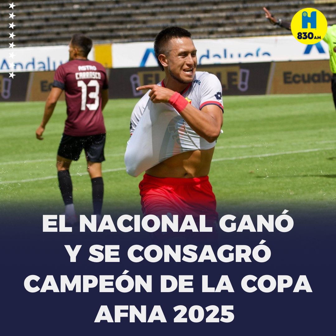 RadioHuancavilk's tweet photo. 🥳🏆GRITARON CAMPEÓN LOS PUROS CRIOLLOS🔴🔴🏆
⚽️✅ Con un gran gol de Darío Pazmiño, #ElNacional 🔴🔴 derrotó 1-0 a #Vinotinto y se consagró campeón de la #CopaAFNA 🏆🏟️
🔜 ⚔️El próximo reto del Bi-Tri será la Supercopa Ecuador 🏆🇪🇨 frente a #LigadeQuito ⚪️⚪️ https://t.co/ZgsHfTAAHK