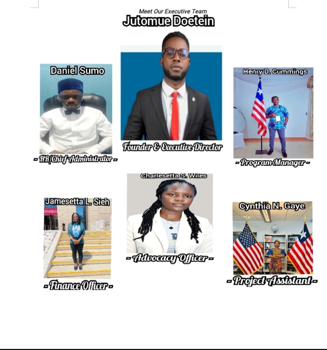 sainthenrox's tweet photo. Please meet our executive team. For the Youth ARISE 4 Development. https://t.co/SLAUIKCt5K