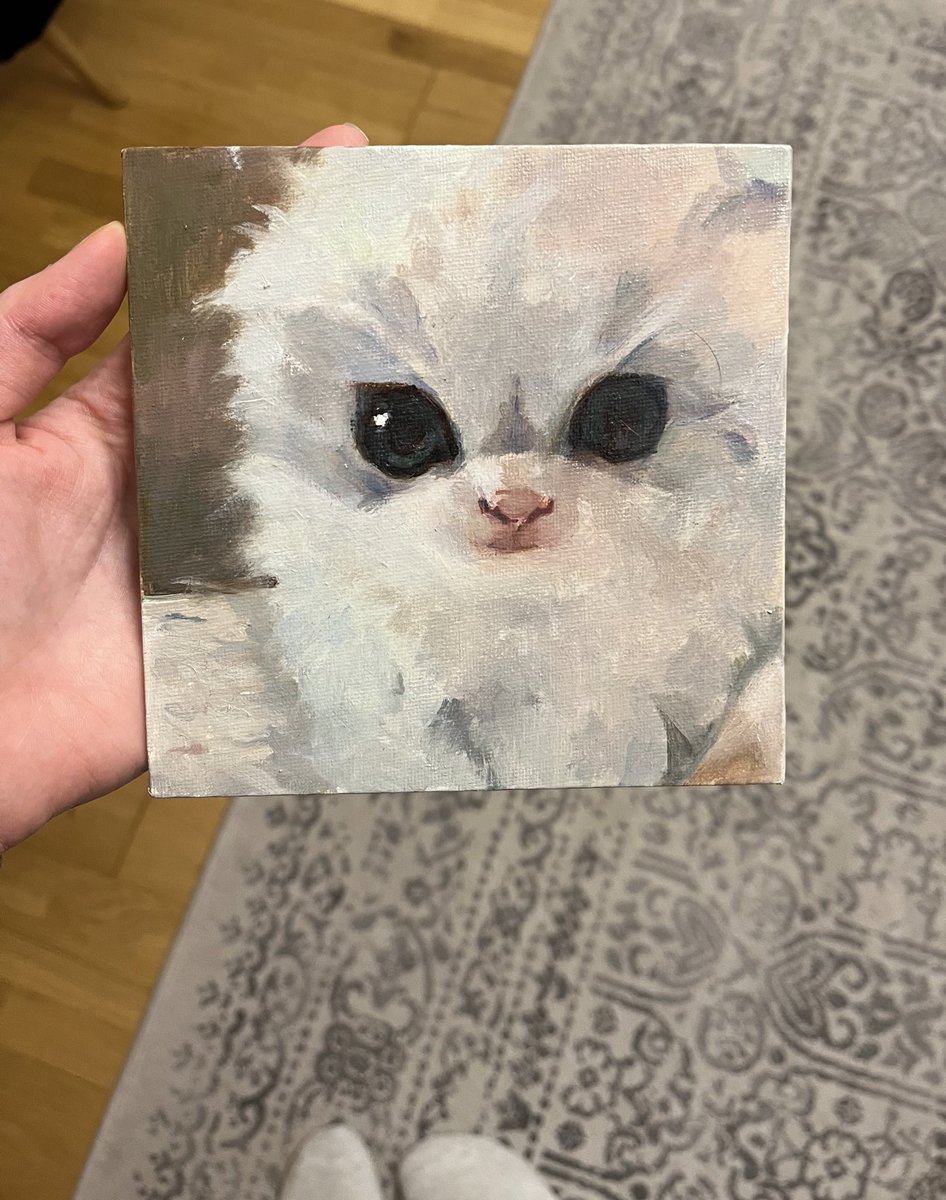 Small silly white bro 
Oil canvas
10x10