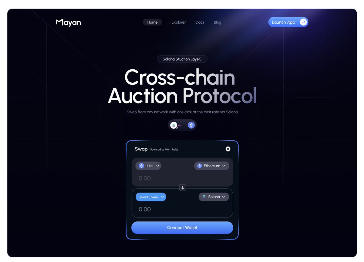 kodatheHS's tweet image. Before → After for  @MayanFinance 

Revamped the hero section for Mayan&apos;s Cross-Chain Auction Protocol
