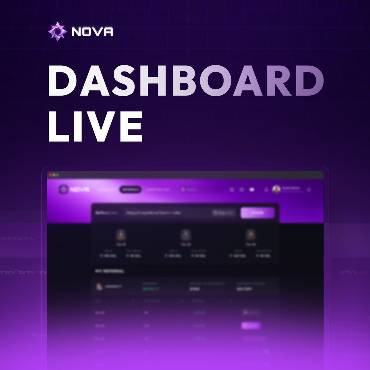 The Referral Dashboard is Live!

Track your earnings and watch your referral income grow in real-time:

✅ Live Updates –> See exactly how much you’re earning each day
✅ Daily Payouts –> Get paid seamlessly, every 24h

Start maximizing your referrals today. 💫

Link in the tweet
