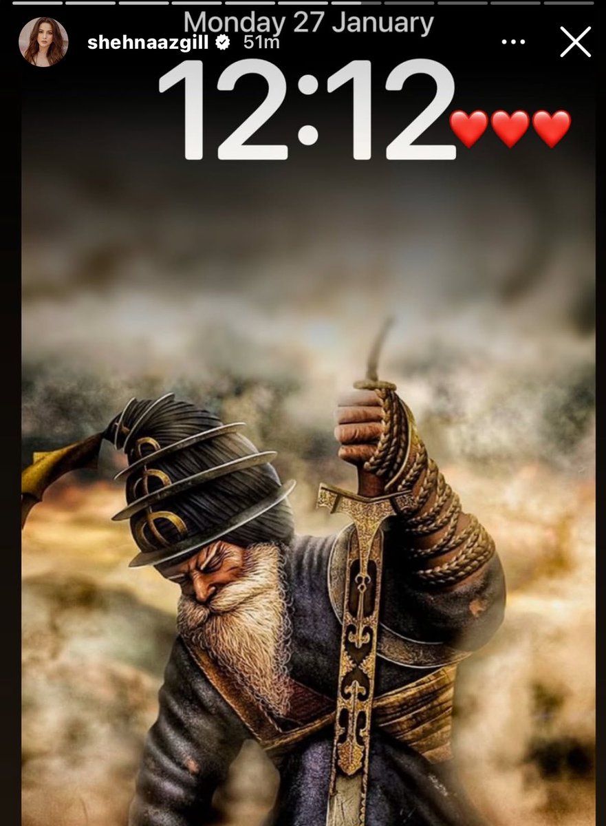 TheHottestDevil's tweet photo. You know he is watching you 12:12 ❤️
 #HBDShehnaazGill https://t.co/VDRi7S8Wvy
