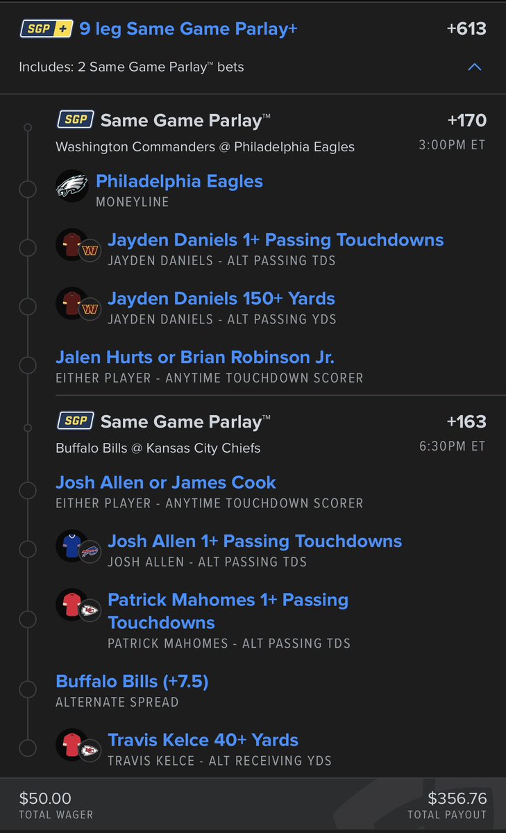 SportsCurbside's tweet photo. +613 NFL Parlay for Today 🧠🎰

Like if Tailing 🫡

#GamblingX https://t.co/VUqM5SOQVB