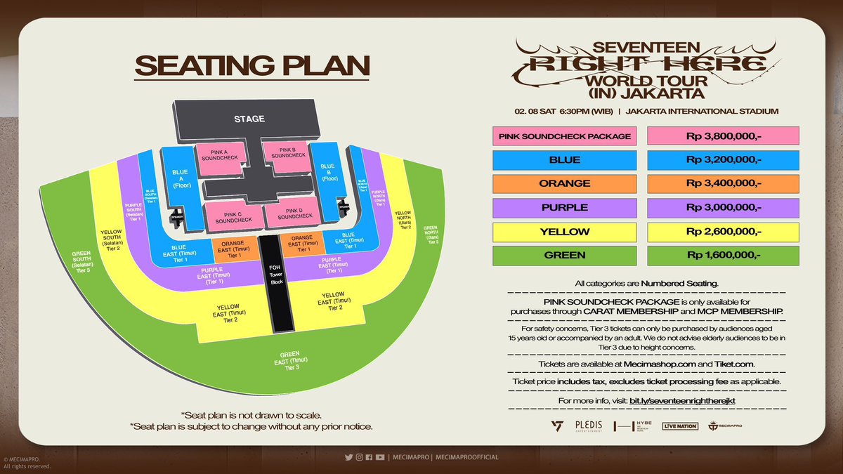winkiesuga's tweet photo. WTS (NEGO TILL LET GO) SEVENTEEN RIGHT HERE TOUR IN JAKARTA 

Day 1 - 8 Feb 2025
2x Green South
2.7j IDR | RM700 for both - open for negotiations.
Selling bcs upgraded my seats.

Will be added in TS groupchat. Ticket collection @ JIS on D-Day.

#SEVENTEEN_RIGHT_HERE_IN_JAKARTA https://t.co/rOdBmfPgiv