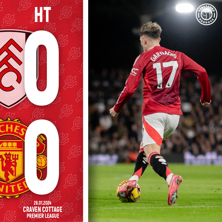 StretfordPaddck's tweet photo. Half-time thoughts, Reds? ⏱️

#MUFC #FULMUN https://t.co/vb9YZHzXY6