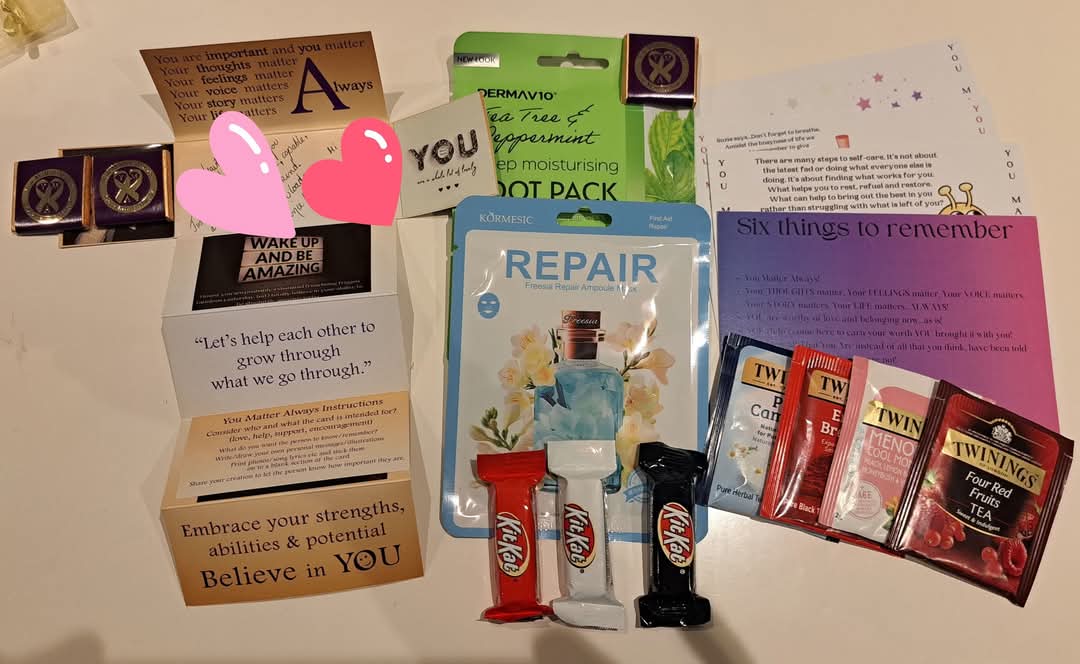 SuzieYMA's tweet photo. A wee You Matter Always connection card and self-care pack on route to remind a dear friend that she is amazing and loved ๐๐๐ #YouMatterAlways #meaningfulreminders #love #hope #kindness #weallneedhelpsometimes #weallneedlove #thelittlethings #thepowerofsmall https://t.co/GzLrkn3Kwk