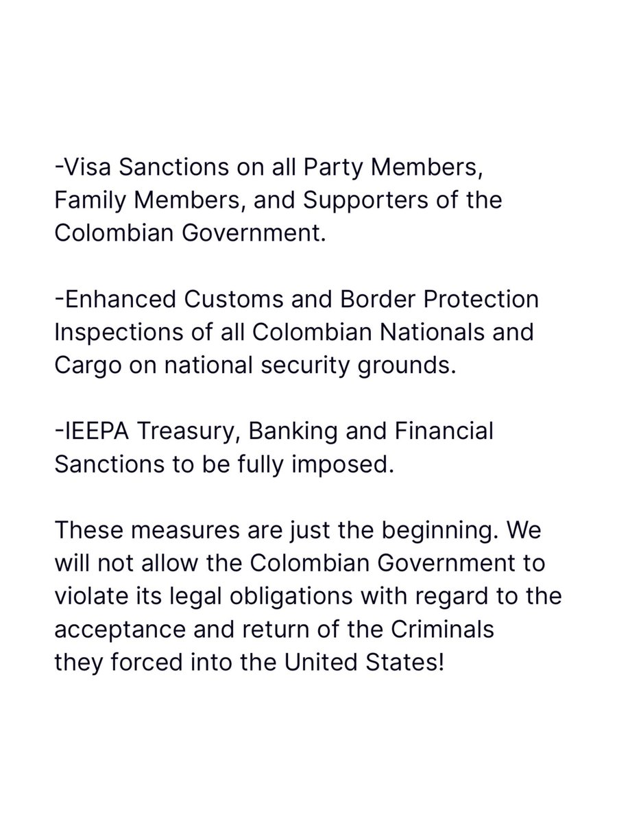 Petro ya habilitó un avión presidencial para los delincuentes colombianos deportados de Estados Unidos. Ocurrió después de este mensaje de Trump. Ni diez segundos le duró hacerse el guerrillero.